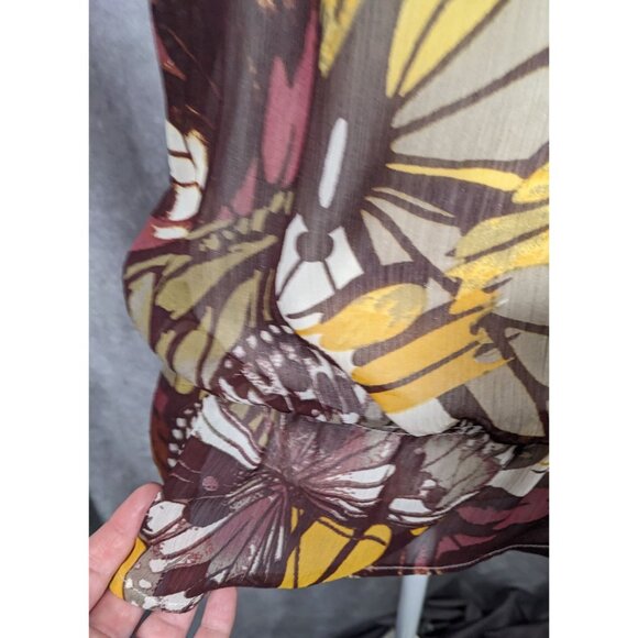 Vintage Royal Chicks Bohemian Butterfly Semi Sheer Top Size Medium - Picture 7 of 12
